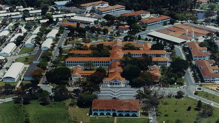 Vista da base e alojamento da Escola especialistas da Aeronáutica